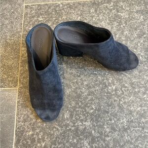 Vince Navy Suede Mules